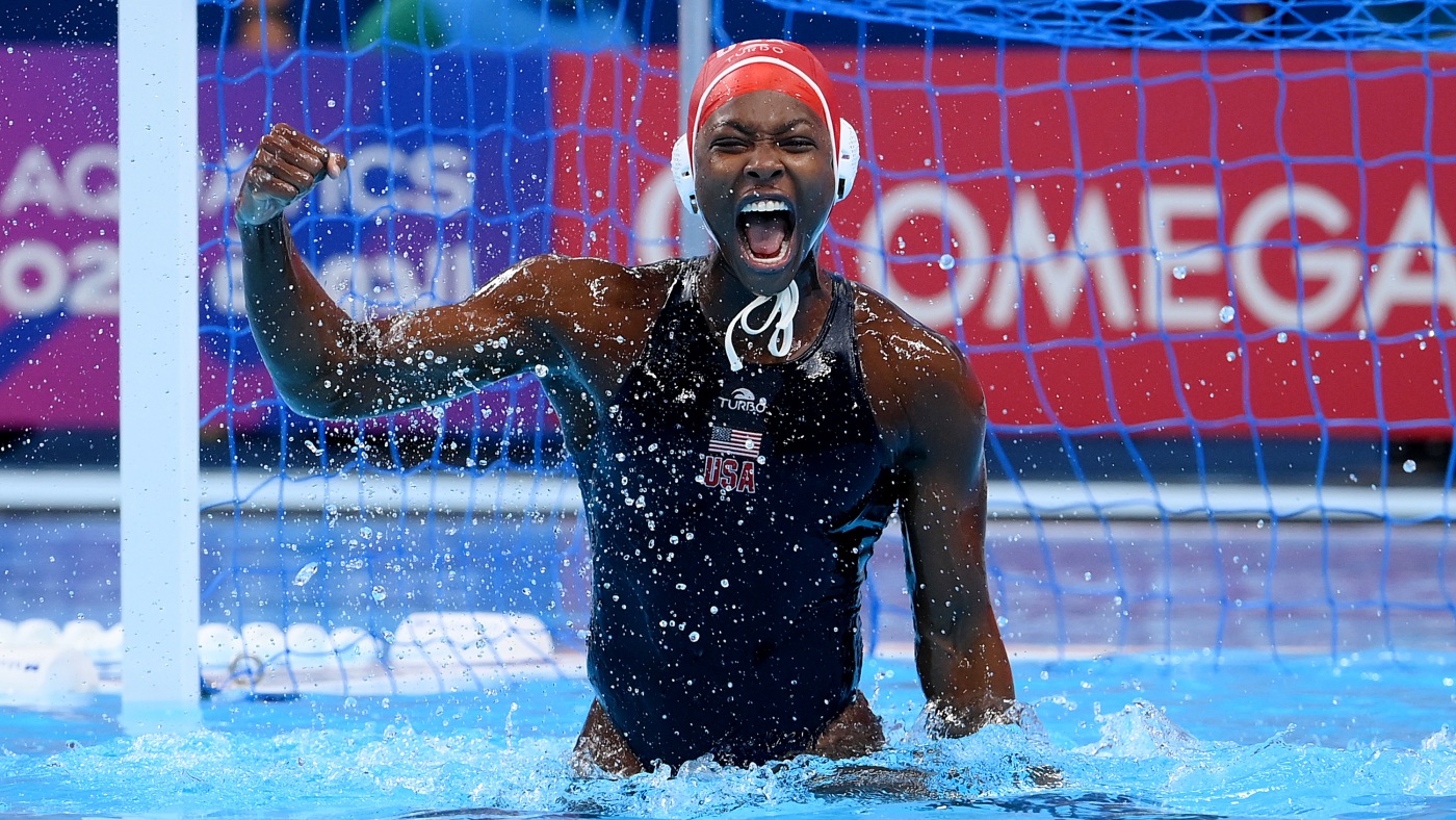 The U.S. women's water polo team edges closer to gold with Ashleigh Johnson : NPR