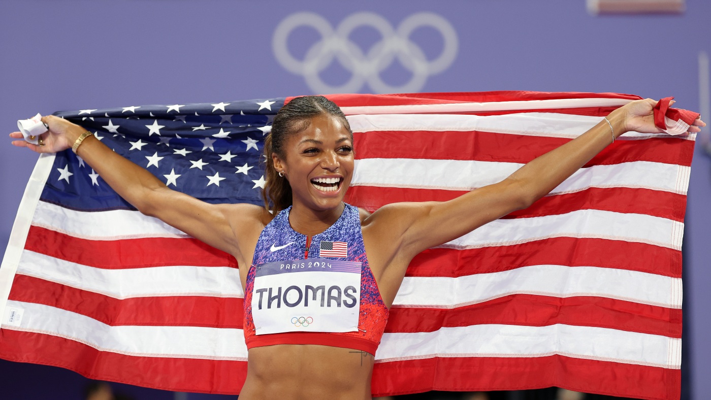 Gabby Thomas wins 200-meter Olympic final and takes gold : NPR