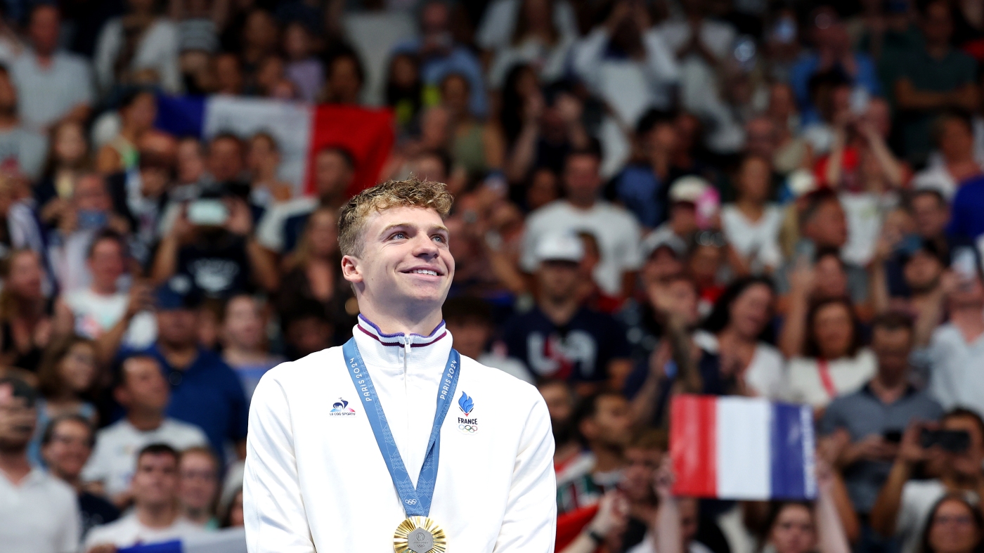 France's Léon Marchand dominates the Paris Olympic pool : NPR