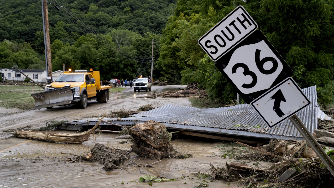 Debby finally moves out of the U.S., though risk from flooded rivers remains : NPR