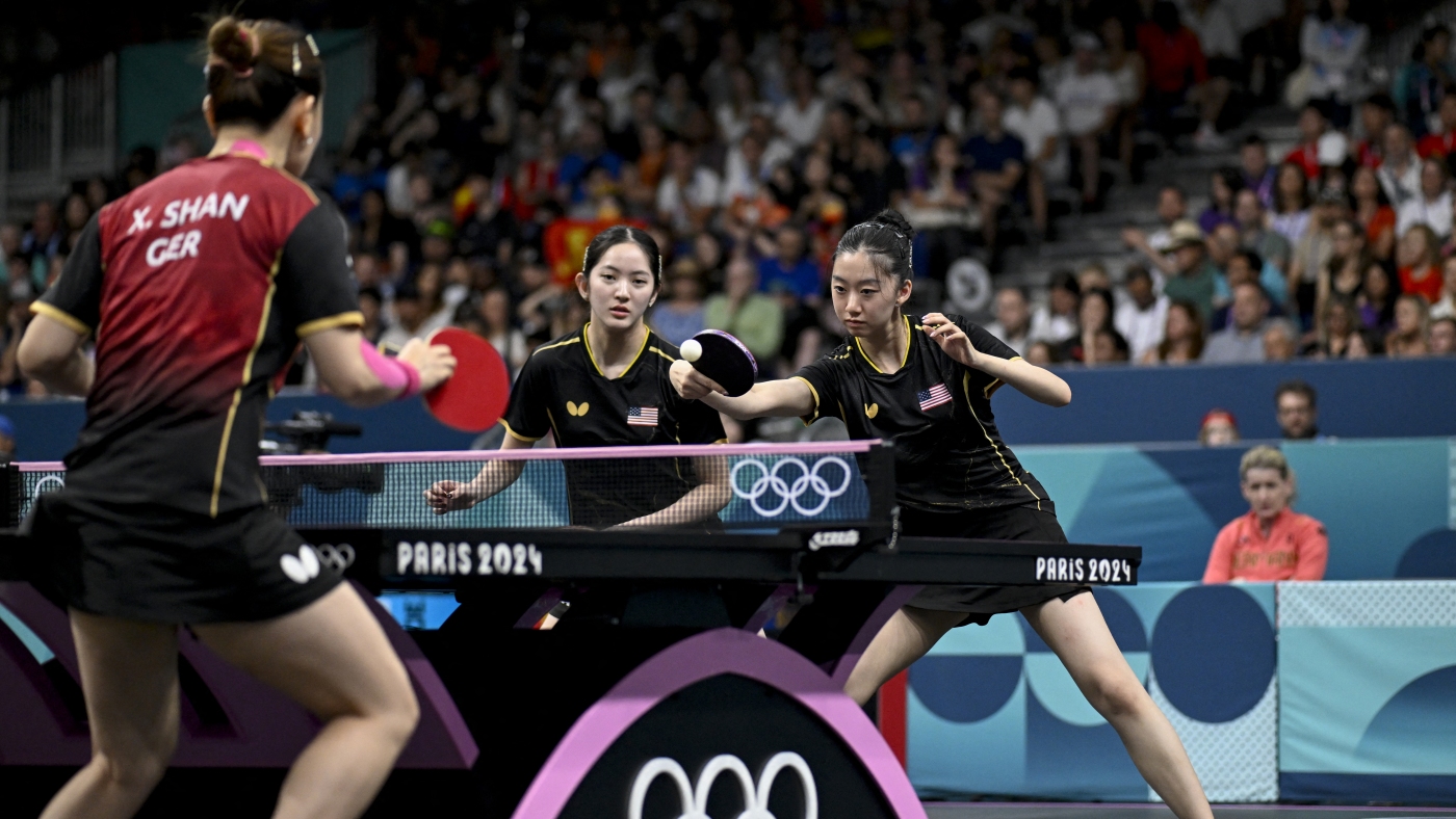 U.S table tennis team enjoys the spotlight from an All-Star fan : NPR