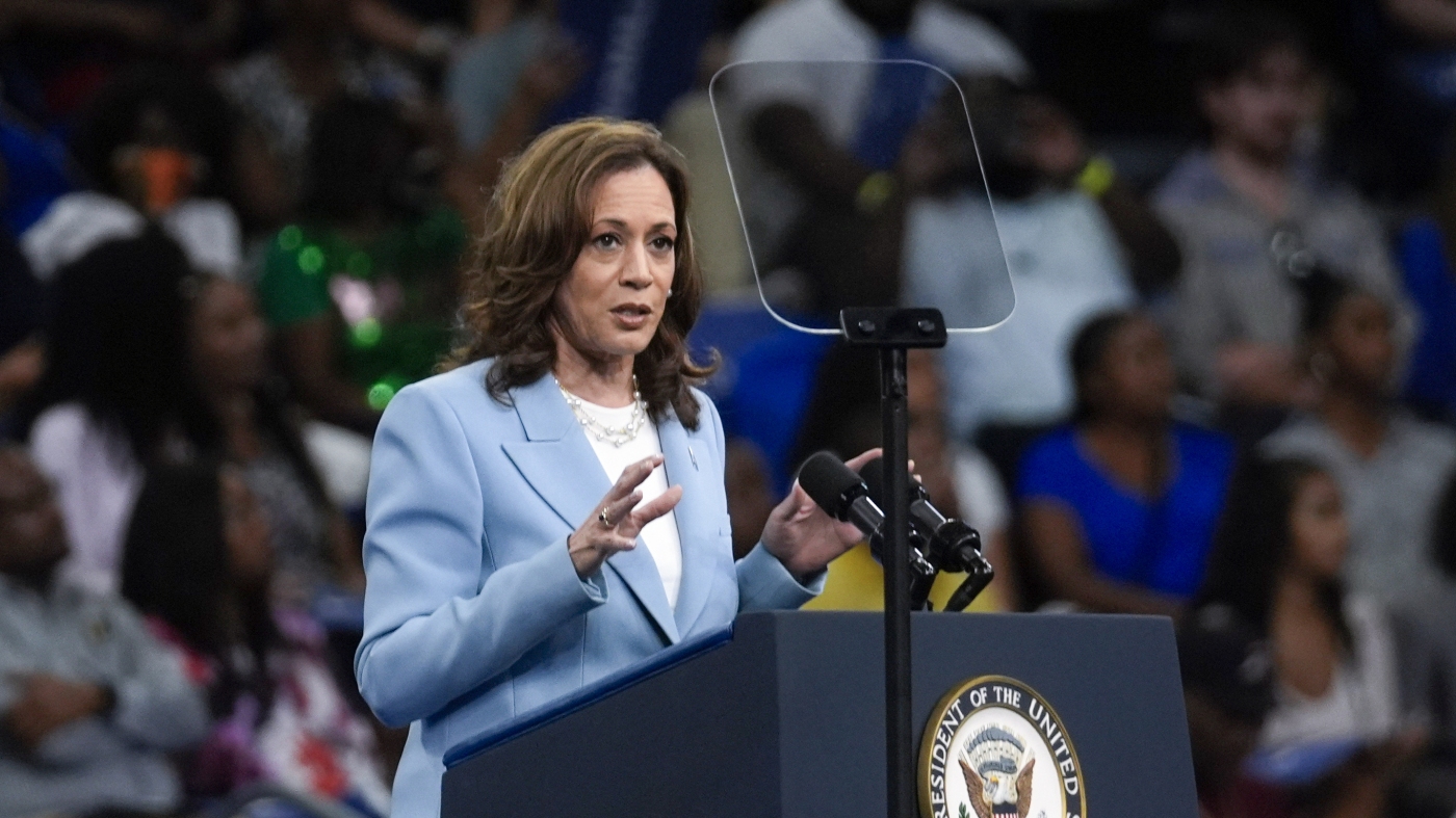 A Virginia man has been arrested for allegedly threatening to kill Kamala Harris : NPR