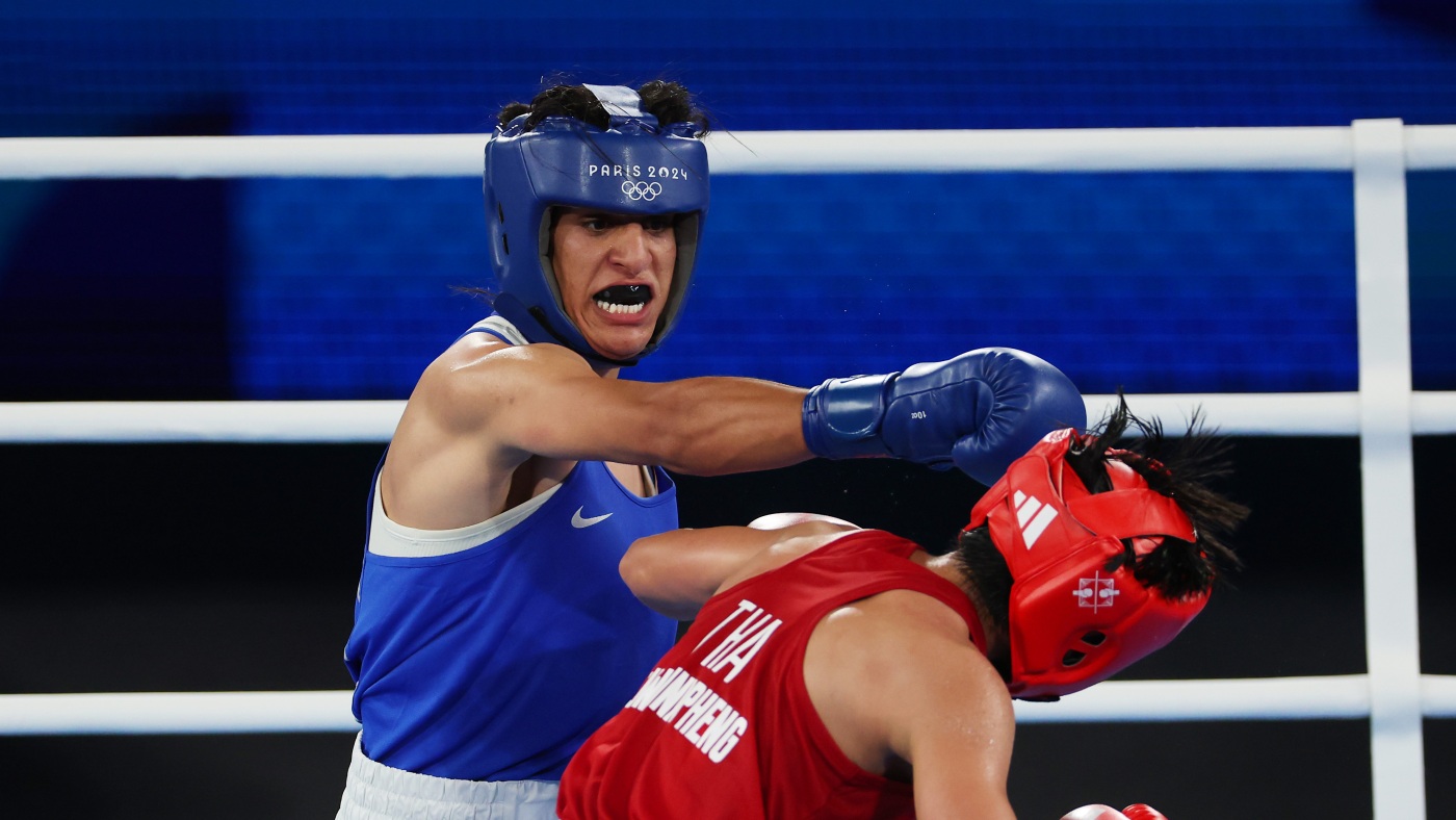 Imane Khelif, the Algerian snared in political controversy, will box for Olympic gold : NPR