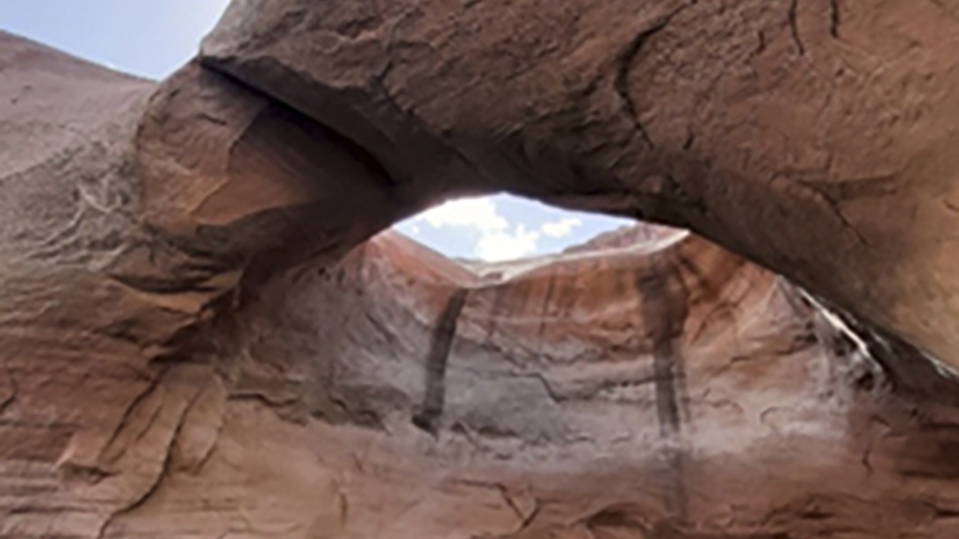 The 'Double Arch' rock formation in southern Utah's Glen Canyon collapsed : NPR