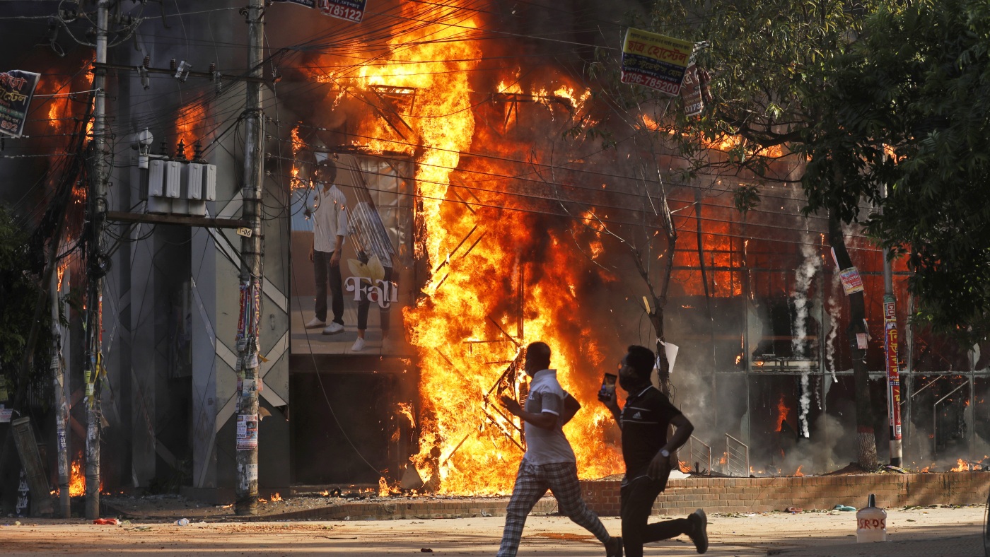 In Bangladesh, renewed anti-government protests leave nearly 100 dead : NPR