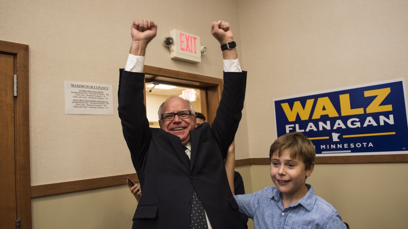 Online supporters claim Tim Walz as 'Midwestern Nice' and 'Fun Dad' : NPR