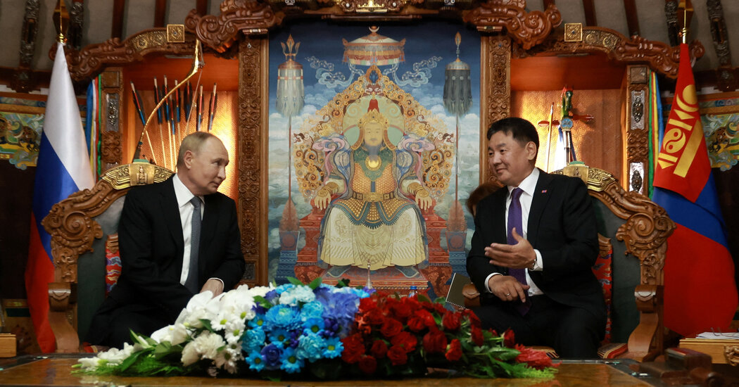 Putin Gets a Red-Carpet Welcome in Mongolia Despite Arrest Warrant