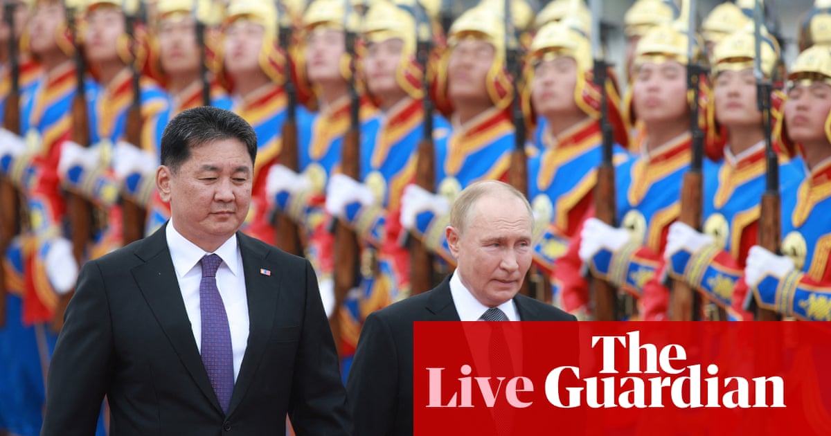 Russia-Ukraine war live: Kyiv says international law dealt ‘heavy blow’ by Mongolia’s failure to arrest Putin during visit | World news