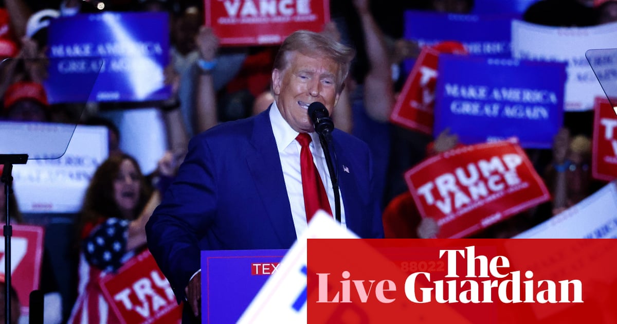 Donald Trump stages first rally since apparent assassination attempt – US politics live | US news