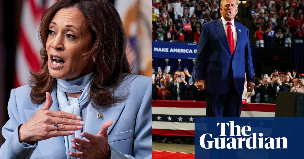 Harris ups lead over Trump, although presidential race still on knife-edge | US elections 2024