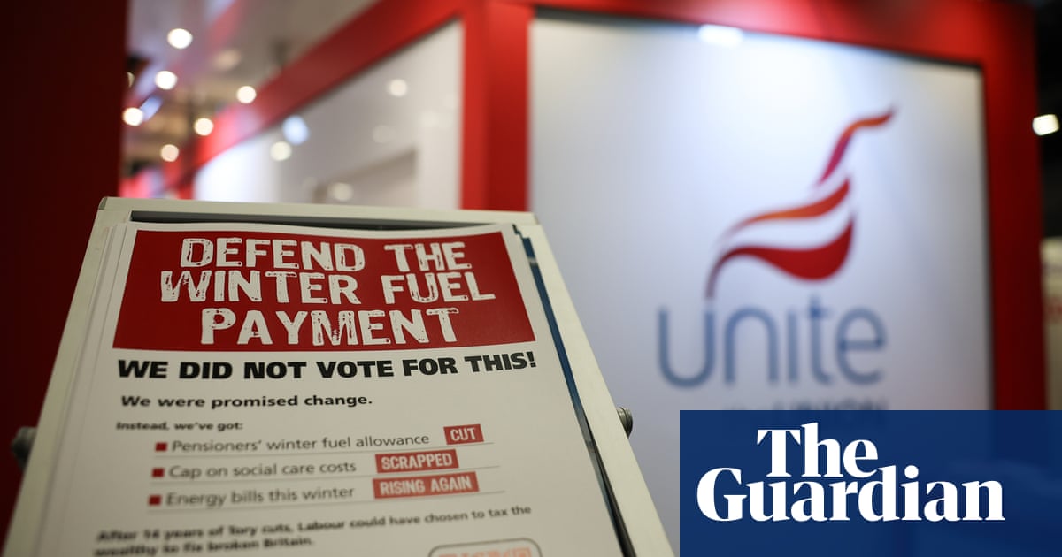 Labour conference ‘graveyard slot’ for winter fuel vote angers Unite | Labour conference 2024