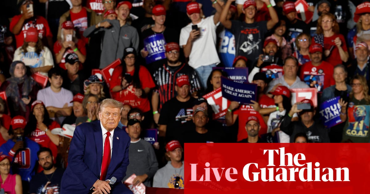 Trump to address immigration in Wisconsin, while Walz to visit Michigan football game – live | US elections 2024