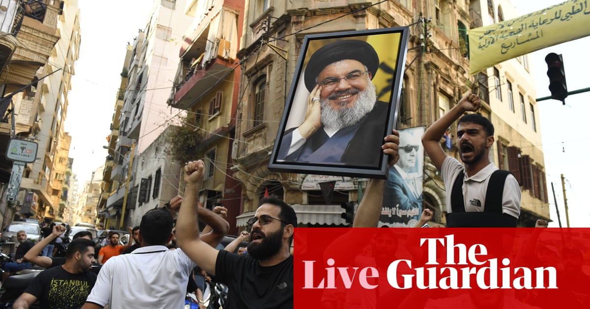 Middle East crisis live: Israel continues bombardment of Lebanon as Hezbollah mourns leader’s death | Lebanon