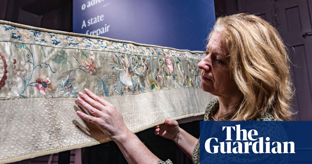 National Trust repairs reveal ‘make do and mend’ secrets of rare 18th-century bed cover | Heritage