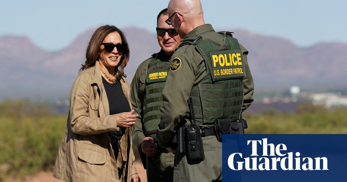 Harris accuses Trump of playing ‘political games’ during US border visit | US elections 2024