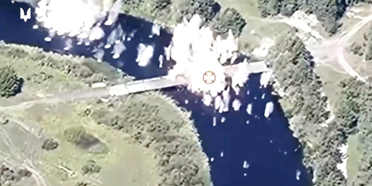 Satellite Images Show Destroyed Russian Bridges After Ukraine Strikes