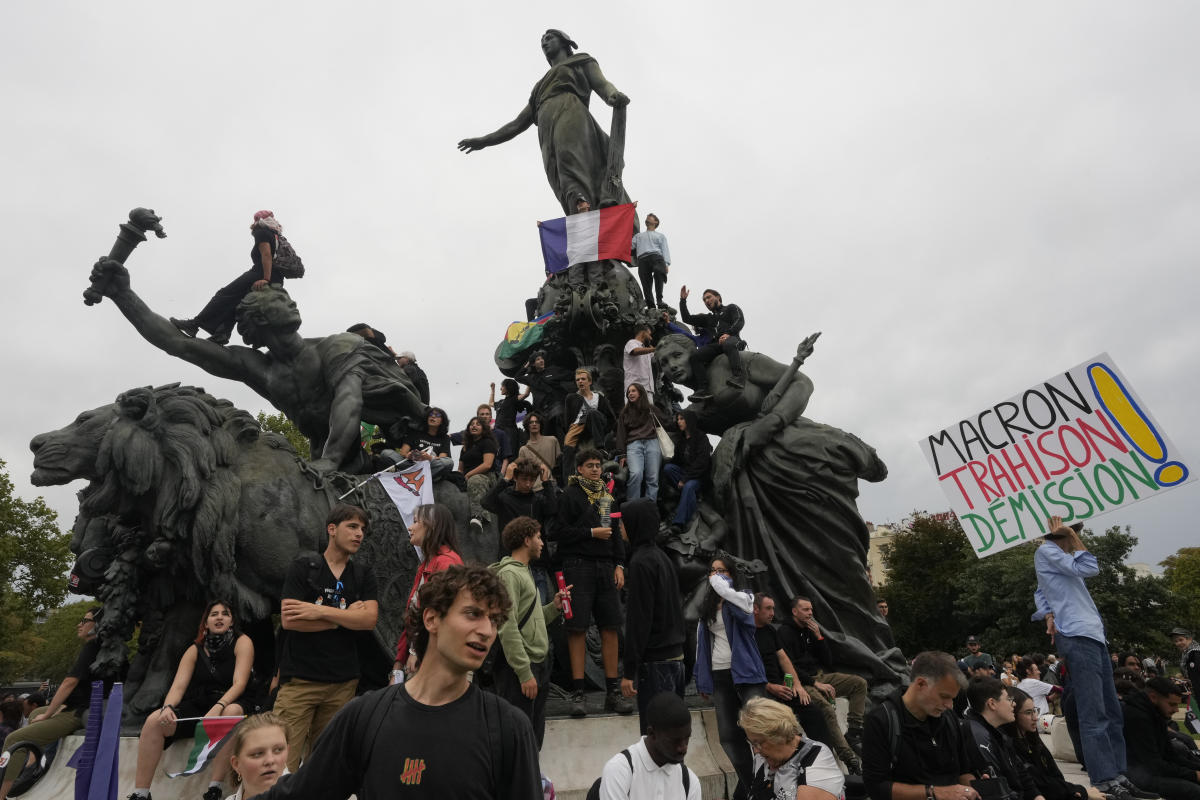 Protesters Rally in France Against Prime Minister Barnier