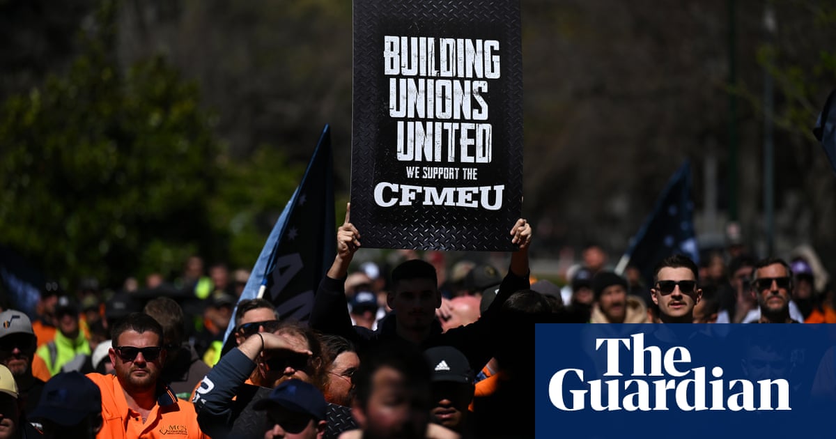 Victorian building unions threaten strike action over ‘sustained attack’ on pay deals | Australian trade unions