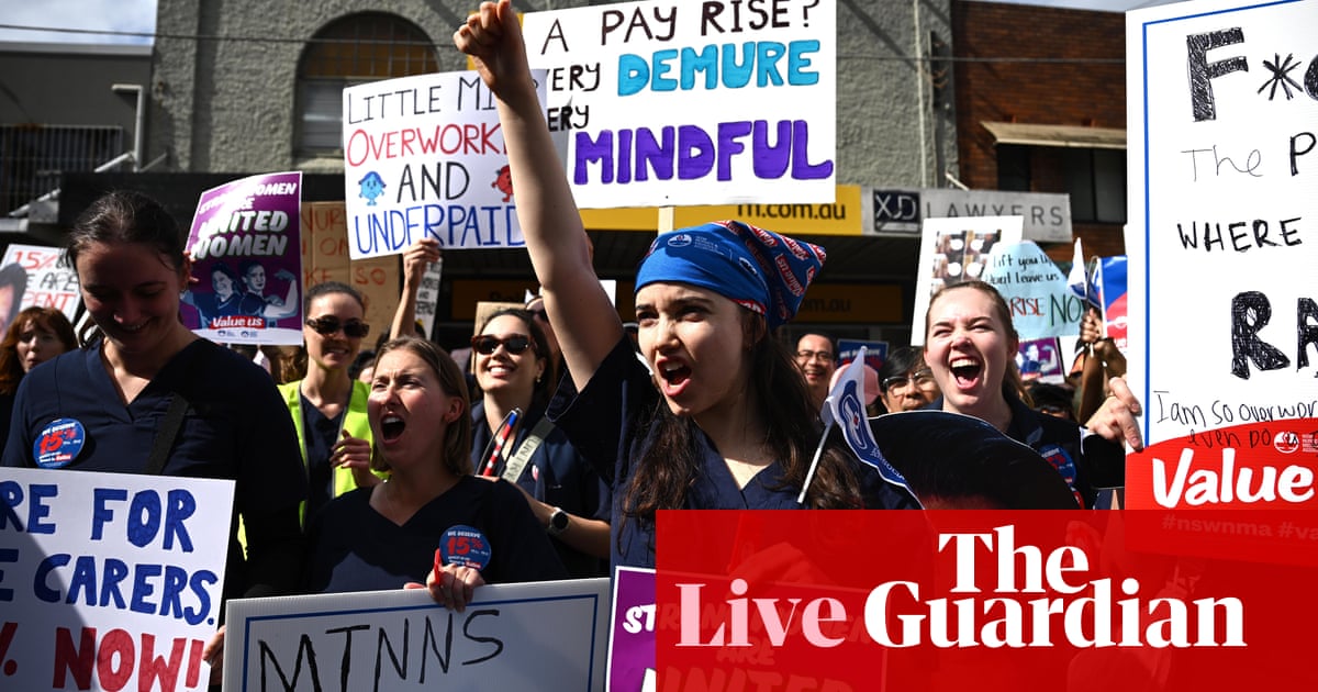 Australia news live: thousands of NSW nurses due to strike; RBA interest rate decision due | Australia news