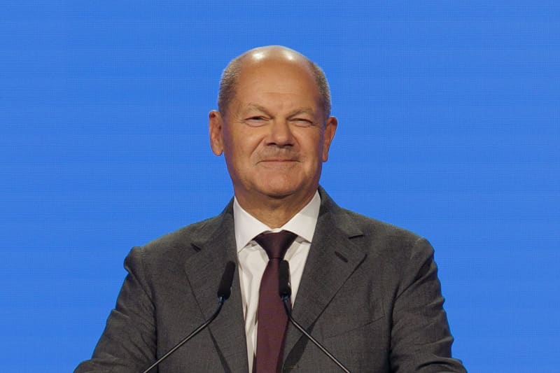 Germany's Chancellor Olaf Scholz speaks at the opening gala of the 100th edition of IFA. Carsten Koall/dpa