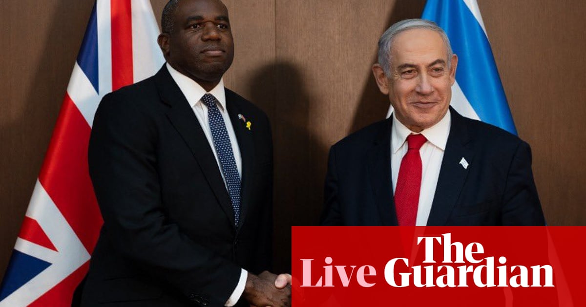 Benjamin Netanyahu says UK decision to suspend some arms sales to Israel ‘shameful’ amid growing backlash – UK politics live | Politics