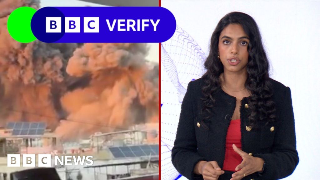 BBC Verify analysis footage of Israeli strikes on Beirut