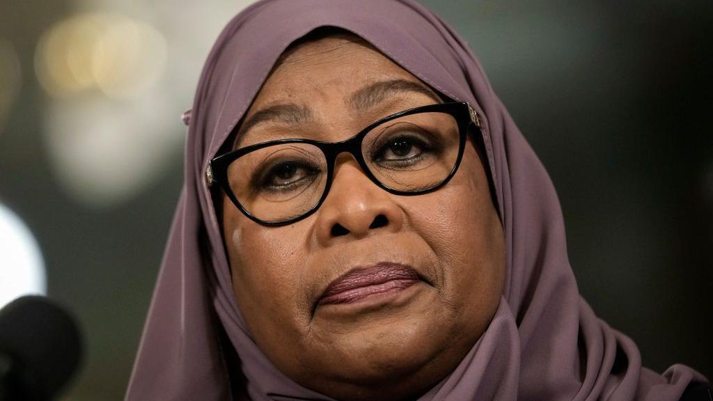 An image of Tanzania's leader Samia Suluhu