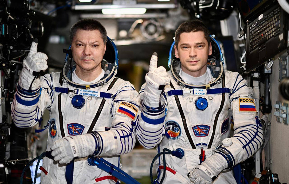 2 Russians set record for longest single stay on the International Space Station