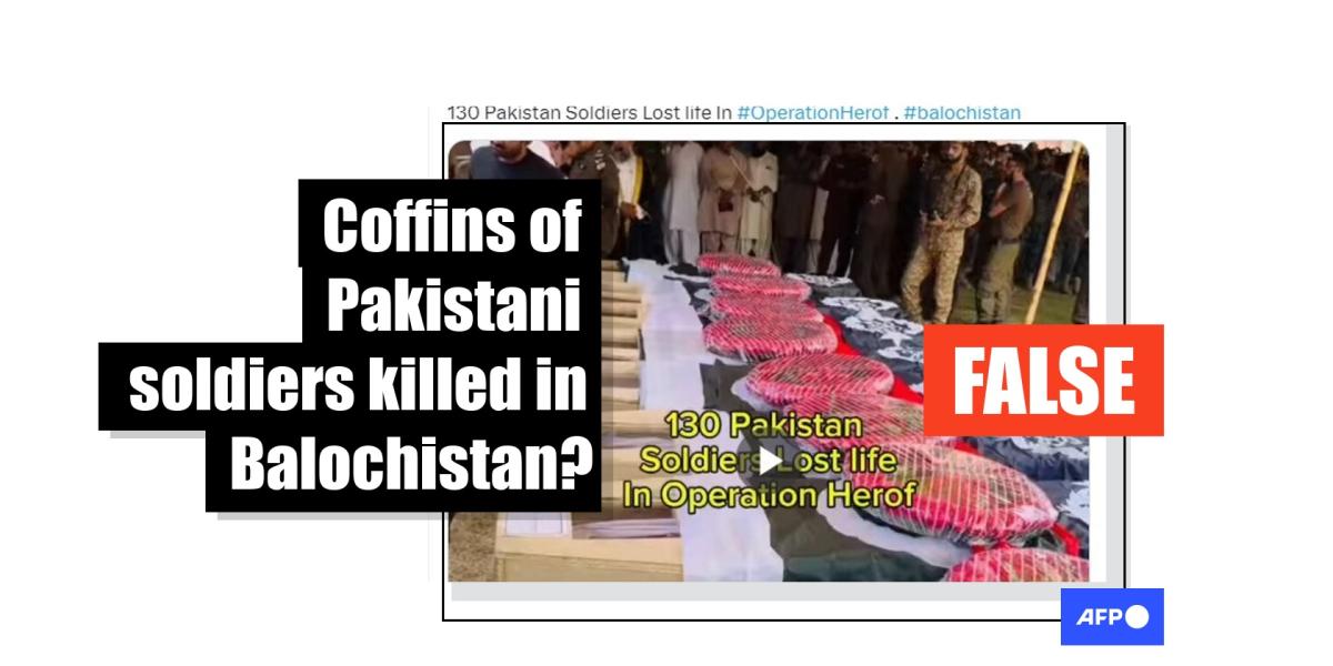 Video of Pakistan policemen's funeral falsely linked to Balochistan attacks