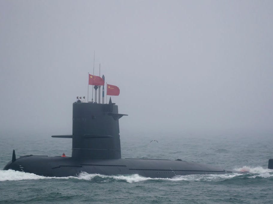 A new first-in-class Chinese attack submarine sank at a Wuhan shipyard in a pier-side accident