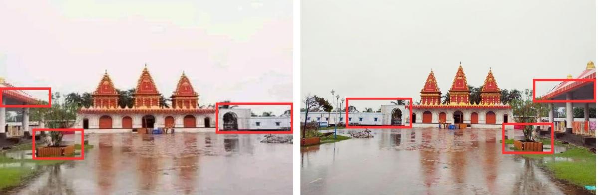 Old photo of submerged India temple falsely linked to 2024 Bangladesh floods