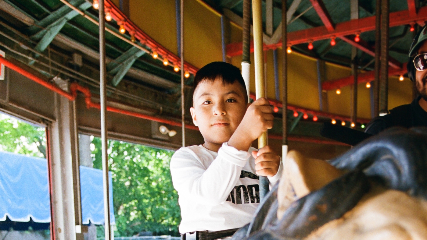 After months of training, an 8 year old conquers the merry-go-round : NPR