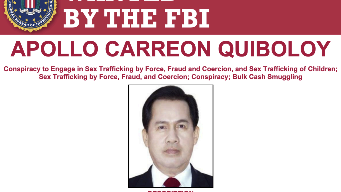 Who is Apollo Carreon Quiboloy, the pastor on the FBI Most Wanted List? : NPR