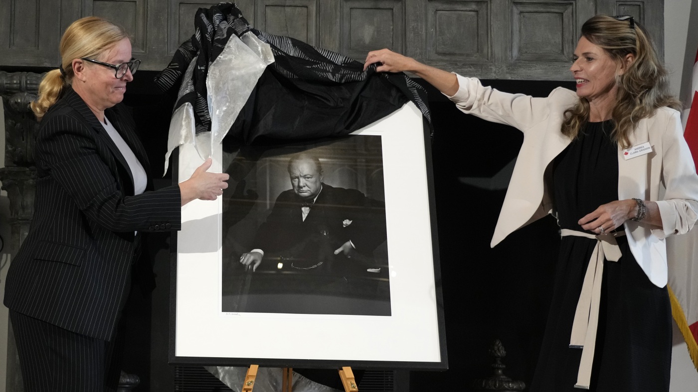 An iconic Churchill photo stolen in Canada and found in Italy is ready to return : NPR