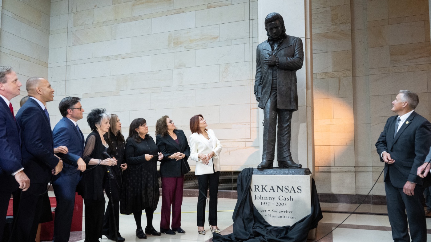 US Capitol statue of Johnny Cash depicts Arkansas' history and progress : NPR