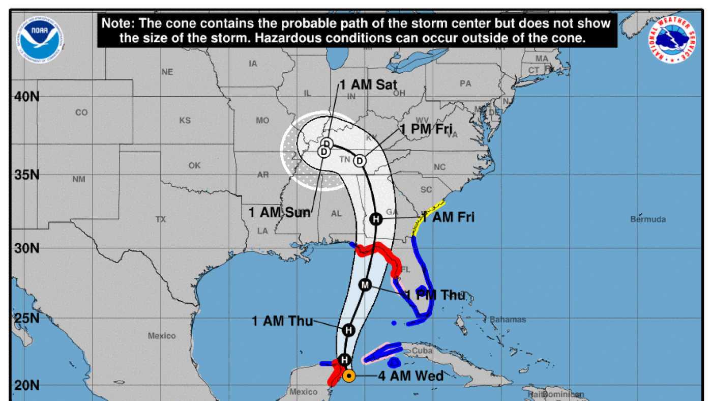 Tropical Storm Helene forecast to hit Florida as a hurricane : NPR