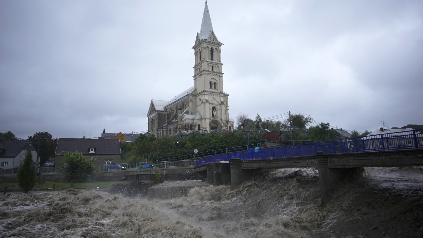 Torrential rains trigger mass evacuations as rivers surge in Central Europe : NPR