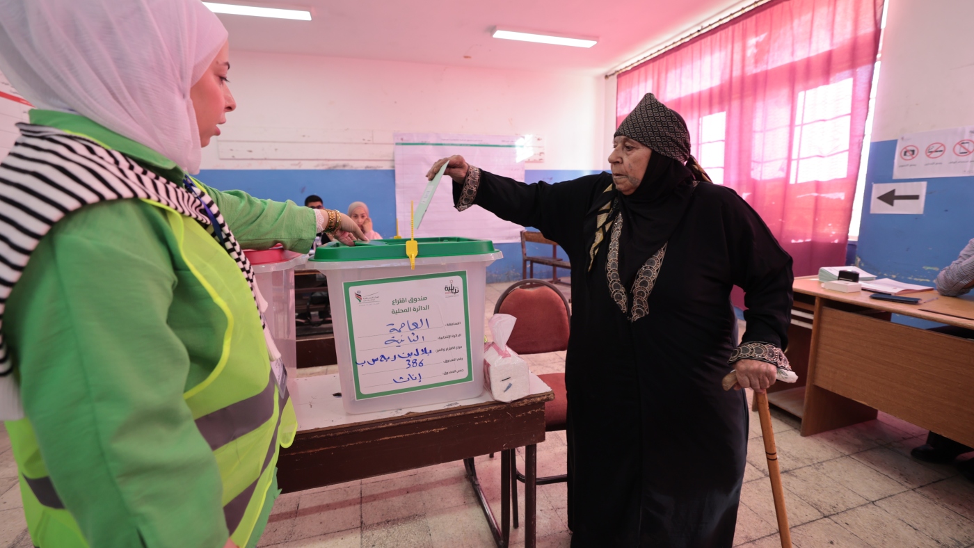 Jordanian voters go to polls amid fears of a wider war : NPR