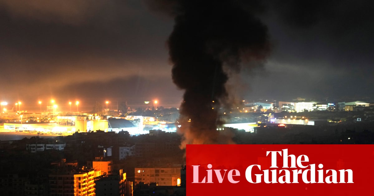 Middle East crisis live: heavy Israeli airstrikes hit Beirut as up to 18 reported killed in attack on Gaza mosque | Israel