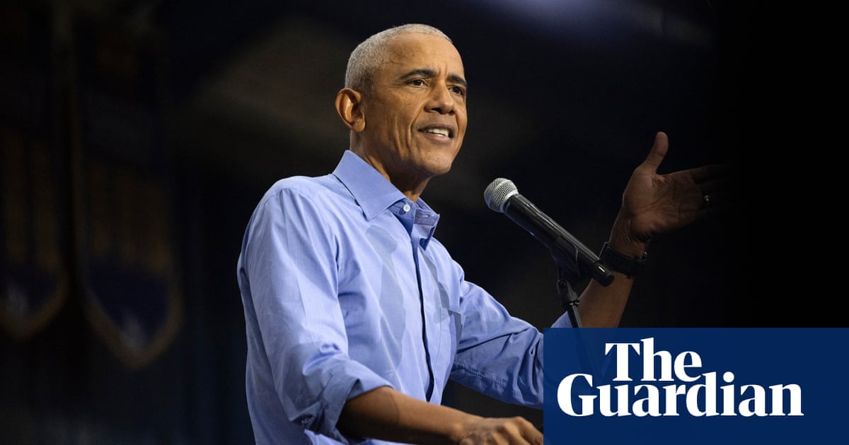 Obama holds rally for Kamala Harris and urges men to reject ‘bullying’ Trump | US elections 2024