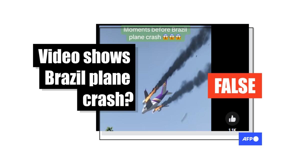 Animated plane crash video misrepresented as Brazilian air disaster