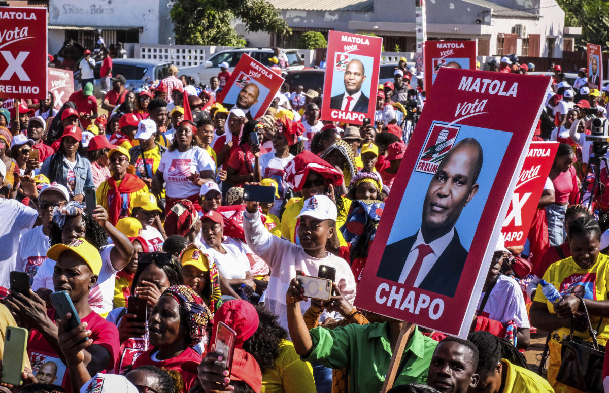 Mozambique votes for president and the ruling party could extend its 49 years in power