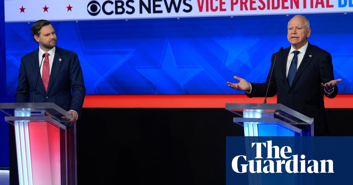 Walz and Vance clash over abortion and immigration in vice-presidential debate | US elections 2024