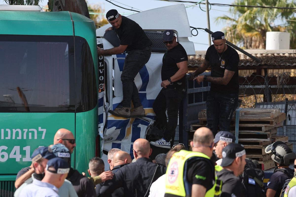 Dozens of casualties after 'truck-ramming' at bus stop near Tel Aviv