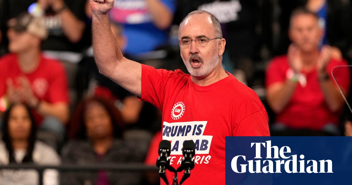 UAW leader Shawn Fain makes final appeal to divided membership | US elections 2024