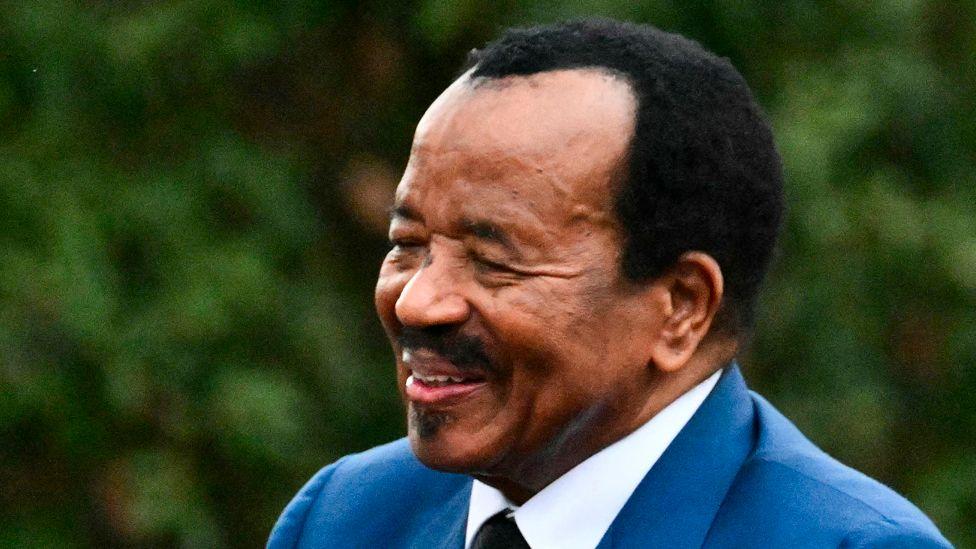 Cameroon President Paul Biya during a ceremony marking the 80th anniversary of the Allied landings in Provence on August 15, 2024