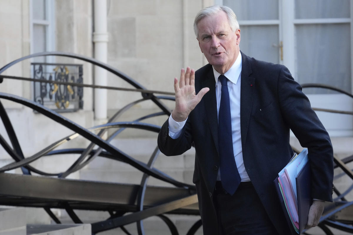 France's Prime Minister Michel Barnier returns to work after surgery for a cervical lesion