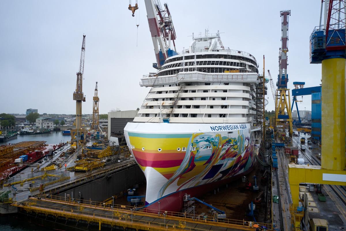 How are cruise ships built? Here's an up-close look at Norwegian's new vessel.