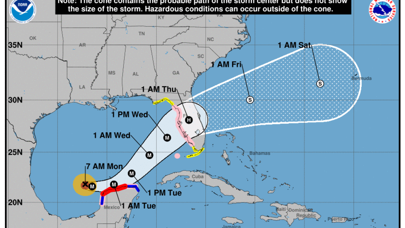 Hurricane Milton strengthens as it nears western Florida Peninsula : NPR