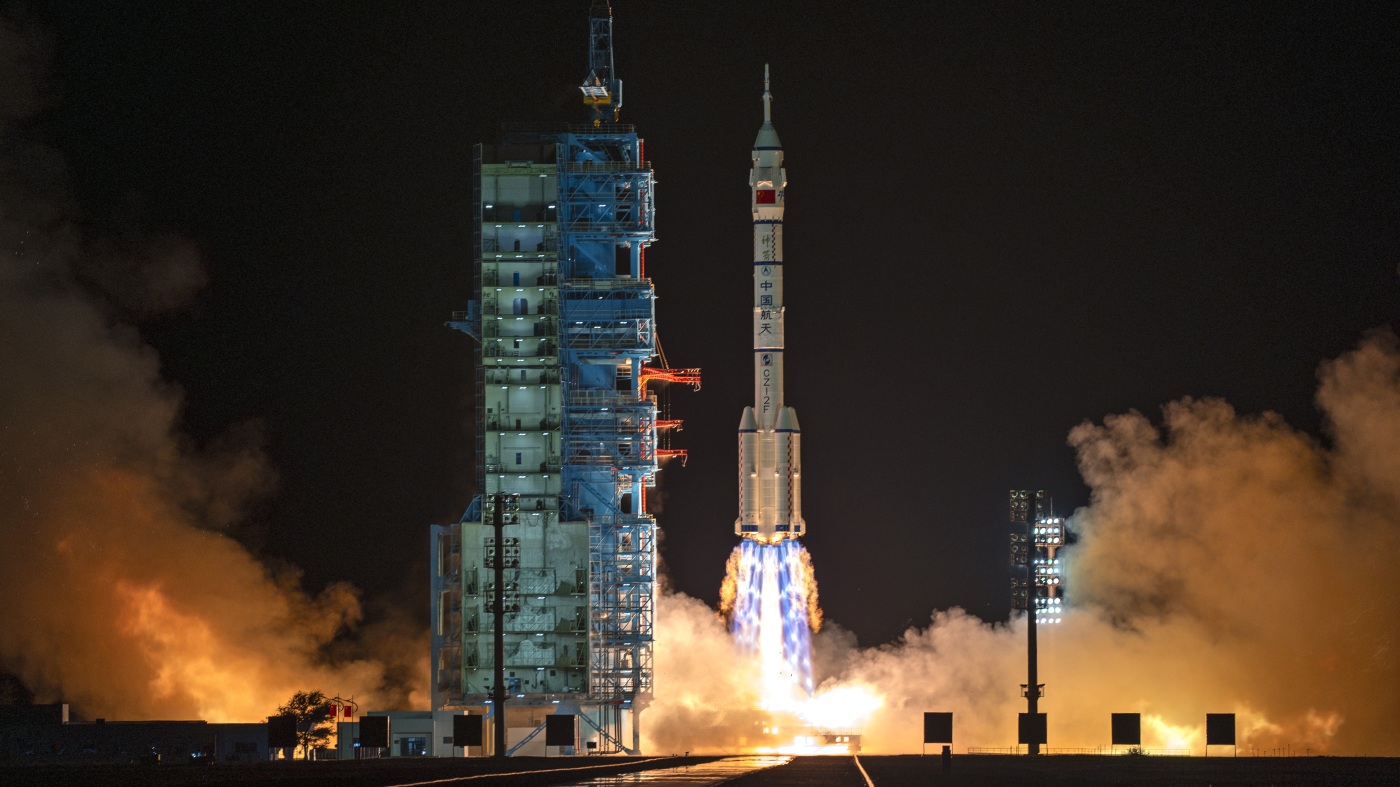 China launches new crew to its space station as it seeks to expand exploration : NPR